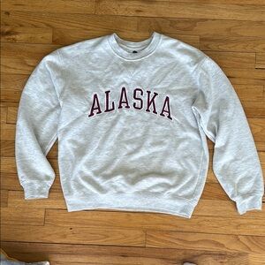 Gray Alaska Crewneck Sweater